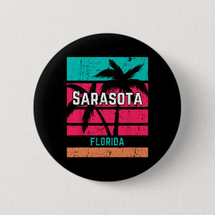 Sarasota Florida Urlaubs-Souvenir Surfen Vintage Button