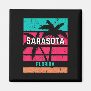 Sarasota Florida Urlaubs-Souvenir Surfen Vintage Magnet