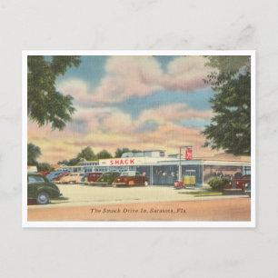 Sarasota Florida Vintage 1940er Jahre Smack Drive Postkarte