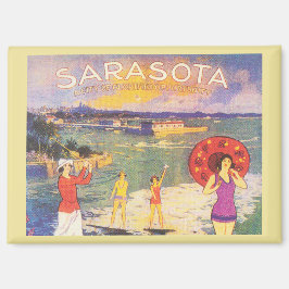 Sarasota Florida Vintage Szene der 20er Jahre Magnet