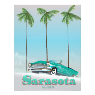 Sarasota Florida Vintages Reiseplakat Fotodruck