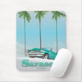 Sarasota Florida Vintages Reiseplakat Mousepad (Mit Mouse)