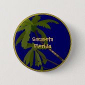 Sarasota, Palmenblättriger Knopf/Laptop-Button Button (Vorderseite)