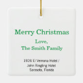 Sarasota Ringling Hotel Keramikornament (Rückseite)