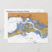 Sarasota, Seehafen Florida, Postkarte (Vorne/Hinten)