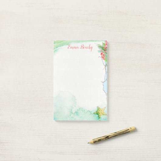 Sarasota Shore Bouquet Post-it Klebezettel (Auf Schreibtisch)