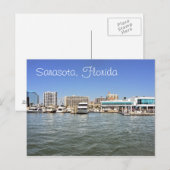 Sarasota, Skyline von Florida aus der Bucht. Postkarte (Vorne/Hinten)