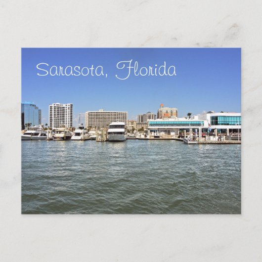 Sarasota, Skyline von Florida aus der Bucht. Postkarte (Vorderseite)