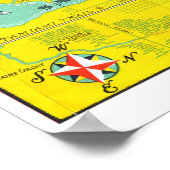 Sarasota Vintage Touristenkarte Poster (Ecke)