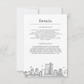 Sarasota Wedding | Gast Details Einladung (Vorderseite)