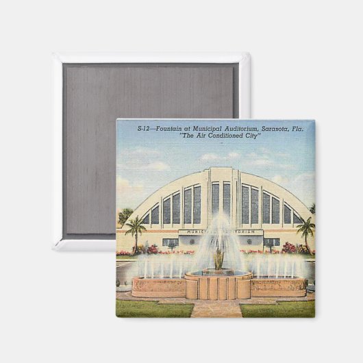 Sarasotas GemeindeAuditorium Magnet (Vorderseite/Rückseite)