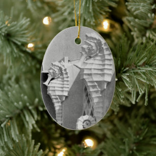 Sarasotas SeaHorses Keramik Ornament