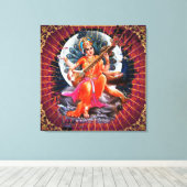 Sarasvati - überzogene Canvas Leinwanddruck (Insitu (Holzboden))