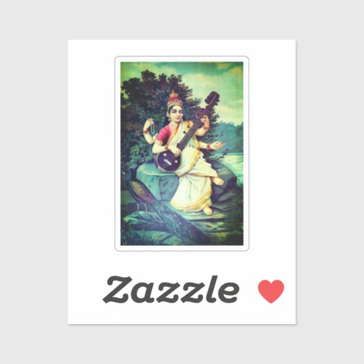 Saraswati Aufkleber (Blatt)