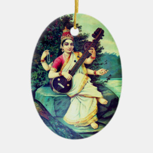Saraswati Keramik Ornament