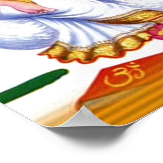 Saraswati, Laxmi, Ganesha Poster (Ecke)