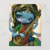 "Saraswati Playing Veena" Postkarte (Vorderseite)