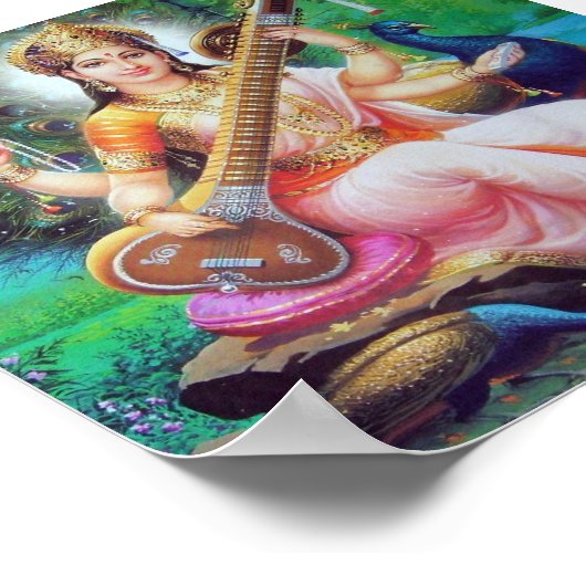 Saraswati Poster (Ecke)