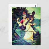 Saraswati Postkarte (Vorne/Hinten)