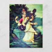 Saraswati Postkarte (Vorderseite)
