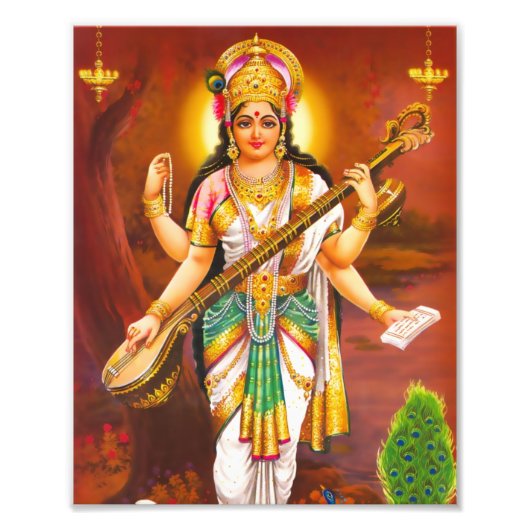 Saraswati Print (8" x 10") - Version 2 Fotodruck (Vorne)