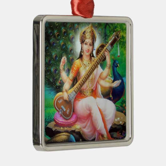 Saraswati Verzierung - Version 1 Ornament Aus Metall (Rechts)
