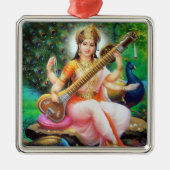 Saraswati Verzierung - Version 1 Ornament Aus Metall (Vorne)