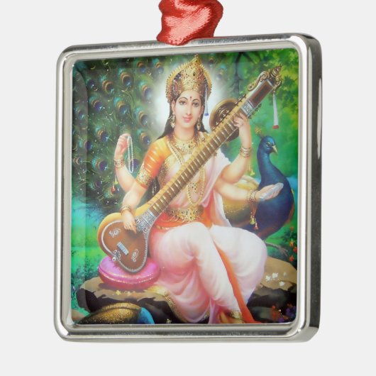 Saraswati Verzierung - Version 1 Ornament Aus Metall (Links)