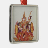 Saratheswathee, hindische Göttin des Lernens Ornament Aus Metall (Rechts)