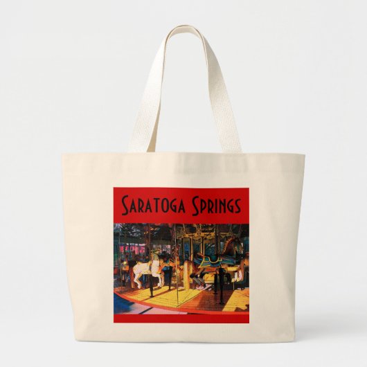 Saratoga Karussell-Tasche Jumbo Stoffbeutel (Vorne)
