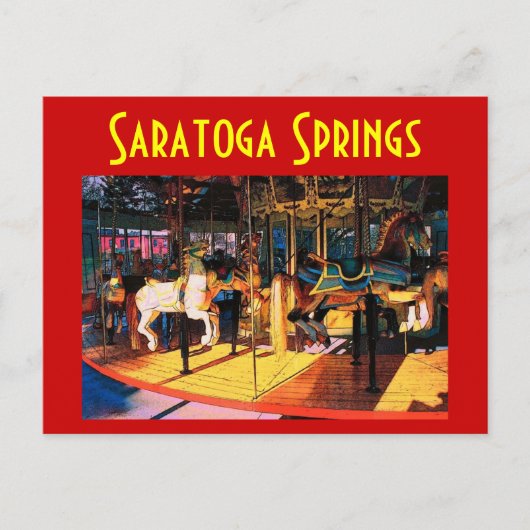 Saratoga-Karussellpostkarte - Maßgeschneiderte Postkarte (Vorderseite)