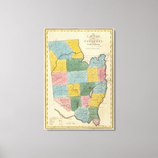 Saratoga-Landkreis Leinwanddruck (Vorderseite)