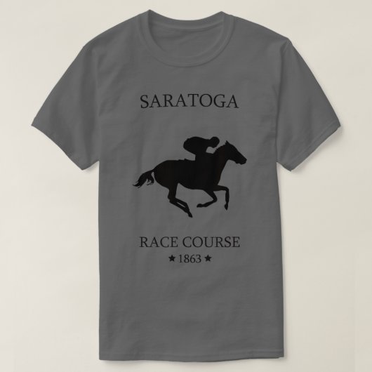 Saratoga New York gründlich Pferderennbahn T-Shirt (Design vorne)