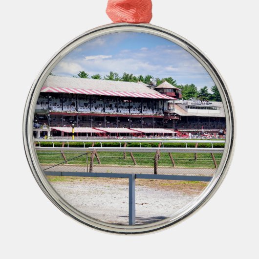 Saratoga Race Course and Clare Court Ornament Aus Metall (Vorne)