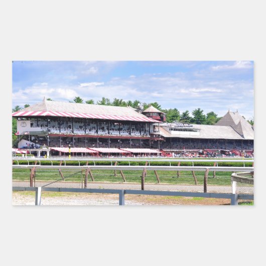Saratoga Race Course and Clare Court Rechteckiger Aufkleber (Vorderseite)