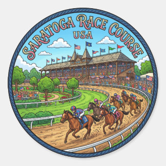 Saratoga Race Course USA Runder Aufkleber