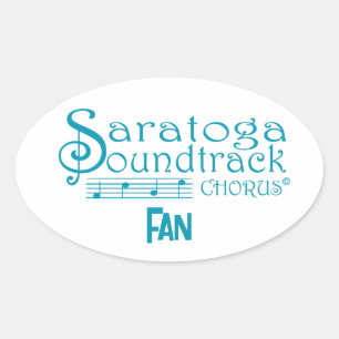 Saratoga Soundtrack Fan (Set von vier Aufklebern) Ovaler Aufkleber