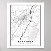 Saratoga Springs Map Poster (Vorne)