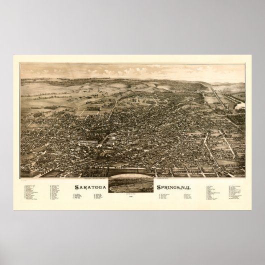 Saratoga Springs, New York (1888) Poster (Vorne)