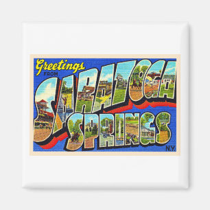 Saratoga Springs New York NY Große Letter Postkart Magnet