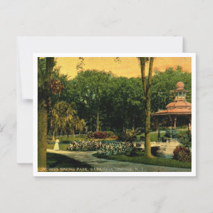 Saratoga Springs NY, 1912 Vintag Inspiriert Postkarte