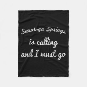 Saratoga Springs Ny New York Lustiger Stadt Trip H Fleecedecke
