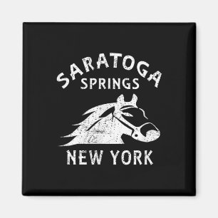 Saratoga Springs Ny Pferd Vintage Grafik Rennen S Magnet