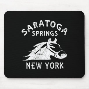 Saratoga Springs Ny Pferd Vintage Grafik Rennen S Mousepad