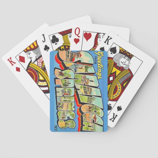 Saratoga Springs NY Spielkarten (Rückseite)