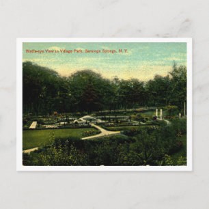 Saratoga Springs NY, Village Park, 1910er Jahre Vi Postkarte