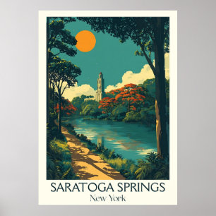 Saratoga Springs NY Vintag Park Trek Wandern neben Poster