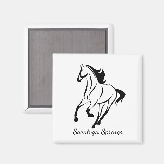 Saratoga Springs Racing Horse Magnet (Vorderseite/Rückseite)