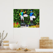 Saratoga's Iconic Traver's Stakes Lawn Jockeys Poster (Küche)