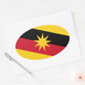 Sarawak-Flagge - MALAYSIA Ovaler Aufkleber (Umschlag)